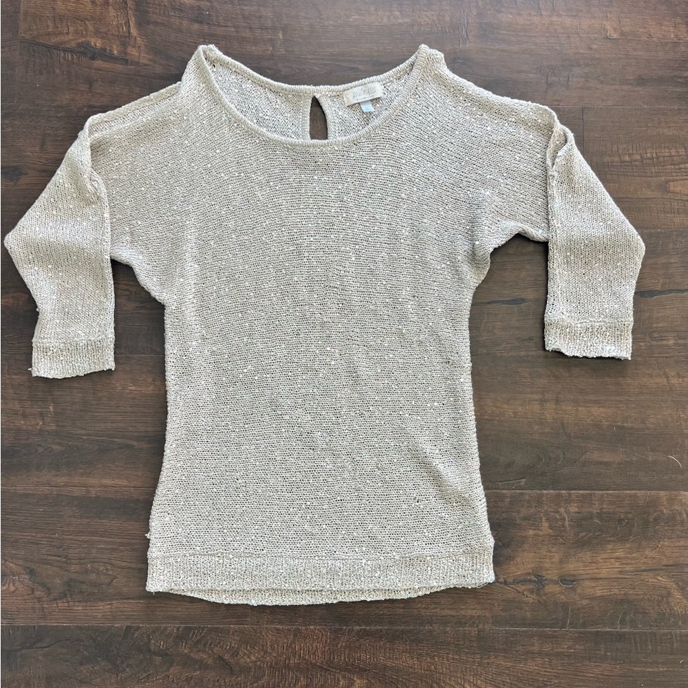 Soulmates Shimmering Champagne Gold Knit Top